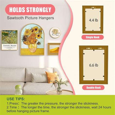 Damage-free Picture Hanging Command Sawtooth Picture Hangers, White ...