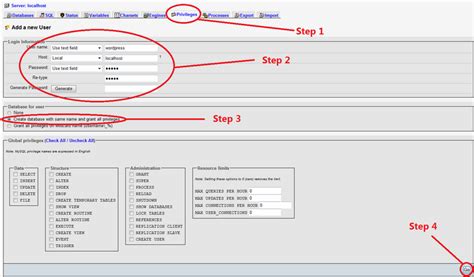How to Make a Database in phpMyAdmin for WordPress 的图像结果