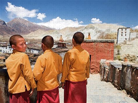 Novice Monks In Tibetan Monastery Jigsaw Puzzle by Hadynyah - Photos.com