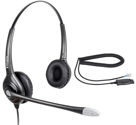 Binaural Noise Canceling Call Center/Office Headset & HIS Cable for ...