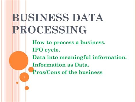 Image result for Business Data Processing