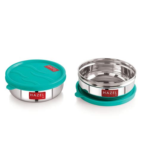 Buy HAZEL Leak Proof & Airtight Containers Set of 2 | 300 ml Stainless ...