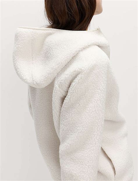 Buy Borg Lightweight Hooded Jacket at Marks & Spencer