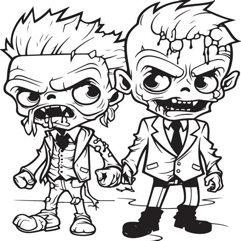 Zombie Colouring Page Kids