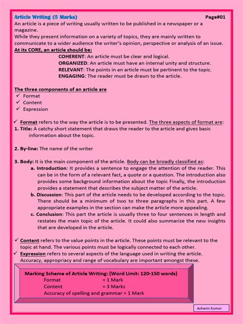 Article Writing Class 12 English | PDF | Women's Rights | Discrimination & Race Relations