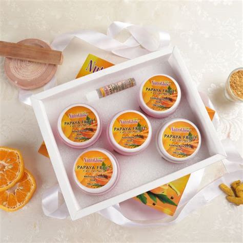 NutriGlow Papaya Facial Kit (250+10)g with 5 in 1 Face Massager - Price ...