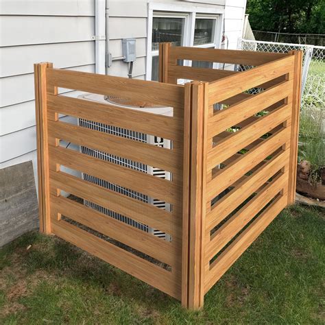 Amazon.com : GDLF Air Conditioner Fence Outdoor Wood Privacy Screen ...