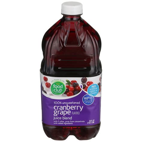 100% Unsweetened Cranberry Grape Flavored Juice Blend - SmartLabel™