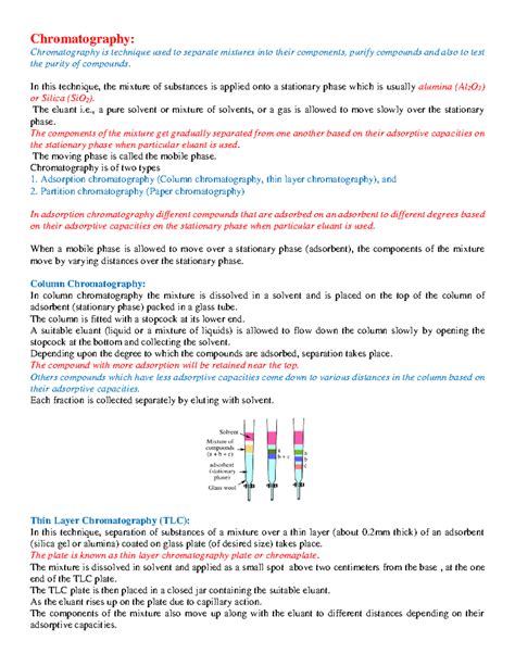 Chromatography - Chromatography: Chromatography is technique used to ...