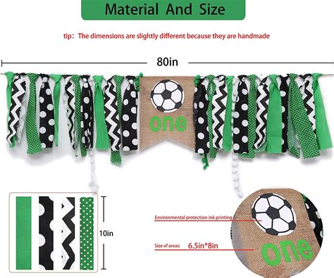 Buy WAOUH Soccer Banner for 1st Birthday - Highchair Banner for First ...