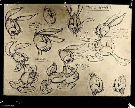 "Tex's Rabbit" - Bugs Bunny Model Sheet by Bob Givens #WB #LooneyTunes ...
