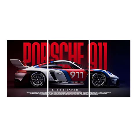 Supercar Wall Posters – Set of 3 | A3 Size Split Design Car Art Prints ...