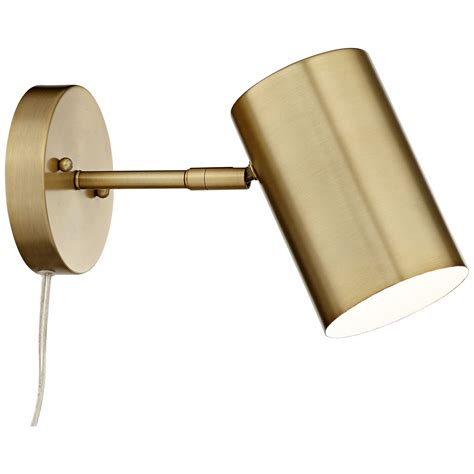 Buy 360 Lighting Modern Wall Lamp Polished Brass Plug-In Light Fixture ...