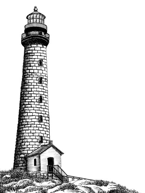 Rockport Lighthouse Pen & Ink Drawing by CaseyRae55 on Etsy ...