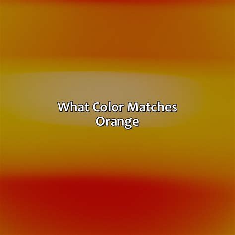 What Color Matches Orange - colorscombo.com