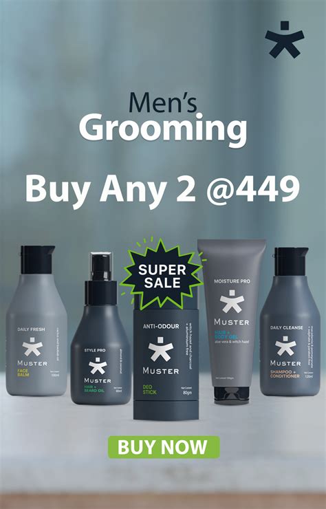 Men's Grooming Products: Innovative Men Care Online | Muster Men