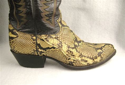 Snakeskin Cowboy boots Vintage Justin Men Women at 1stDibs | snake skin ...