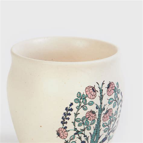 Buy Fiesta White Floral Printed Stoneware Khullad - 180ml from Home ...