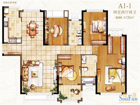 哈尔滨奥林小镇135平米两居室现代风格厨房-家居美图_装一网装修效果图