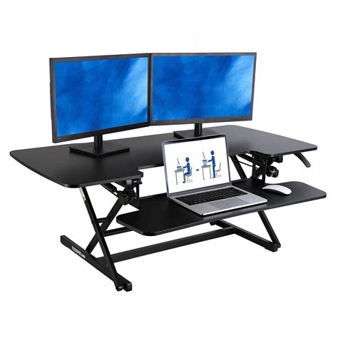Buy FlexiSpot 47" Large Height Adjustable Standing Desk Converter, Wide ...