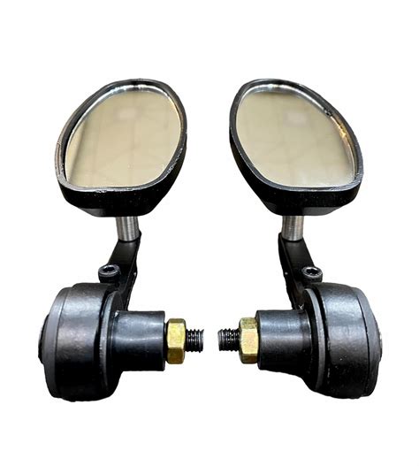SGTB Bike Rear View Mirrors Oval Shape Mirror for Classic Standard ...