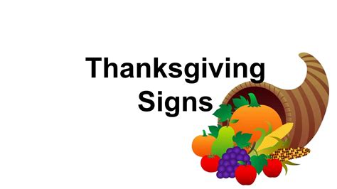 Thanksgiving Signs for ASL | PPTX