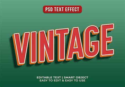 Editable retro 3d text effect | Free PSD