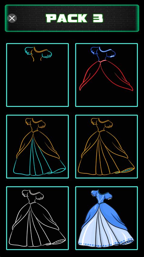 How to Draw Neon Dress Up Coloring Book Glow - App on Amazon Appstore