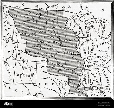 Blank Louisiana Purchase Map