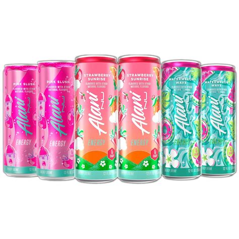 Alani Energy Drinks Strawberry Sunrise, Watermelon Wave, Pink Slush ...