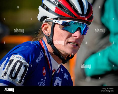 October 14, 2017 - French national champion, Caroline Manni, following ...
