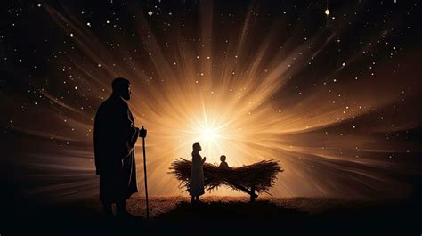 Jesus Christ s manger is graced by a shining star during Christmas ...