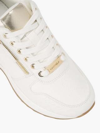 Carvela High Rise Zip Wedge Trainers, White