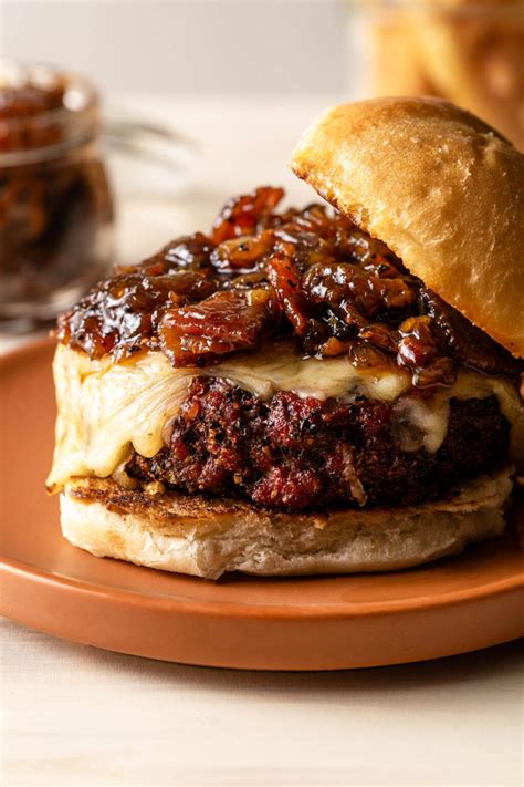 Smokehouse Burgers with Bacon Onion Jam