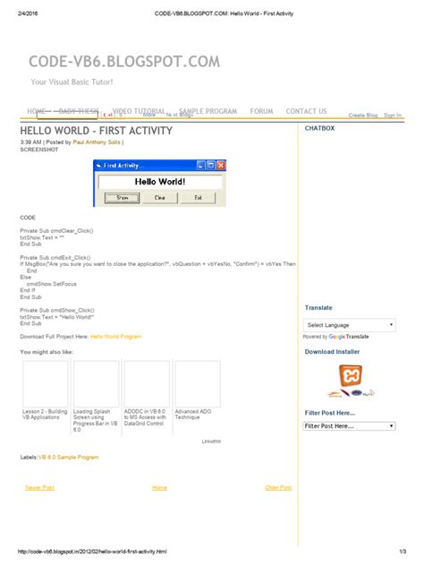 VB6 Code Examples 的图像结果