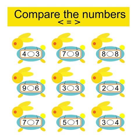 Image result for Comparing Numbers Cartoons