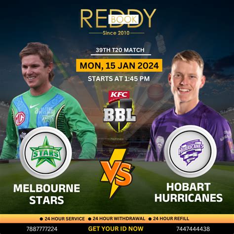 Melbourne Stars Vs Hobart Hurricanes BBL 2024 - Sportreport
