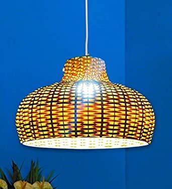 HM SERVICES Bamboo Cane Hanging Lamp shade, Ceiling Light, Indoor ...