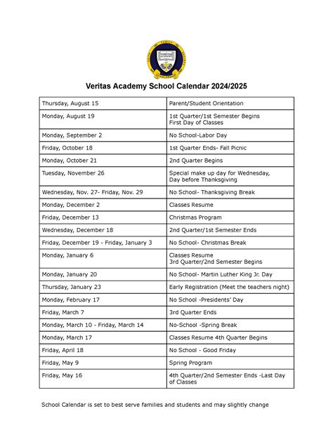 Thales Academy Calendar 2024 2025 Printable - Jace Printable