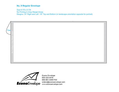 Envelope Template Downloads | Econo Envelope