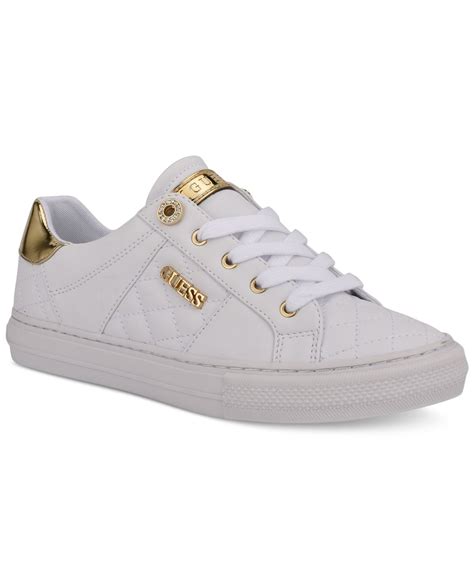 GUESS Women's Loven Lace-Up Sneakers - Macy's | Guess shoes, Sneakers ...