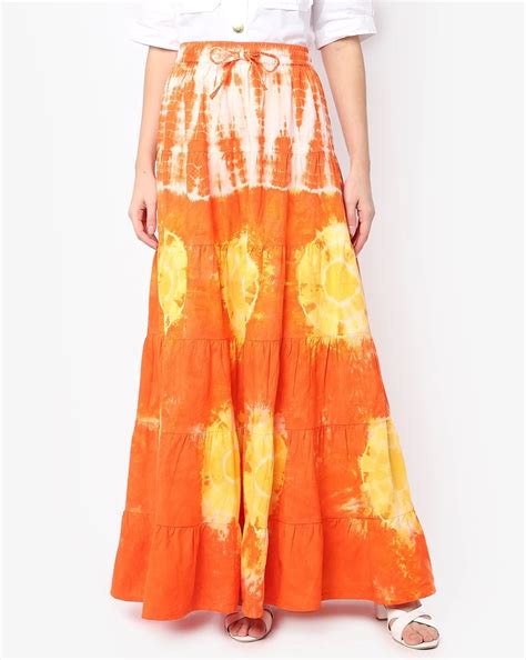 Tie & Dye Tiered Maxi skirt – Sakura