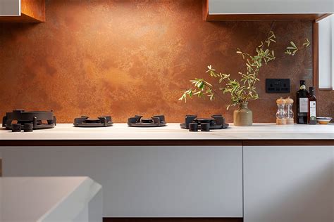 Copper Backsplash Tiles Copper Hexagon Peel And Stick Backsplash,