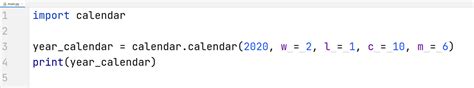 Calendar From Python Working 的图像结果