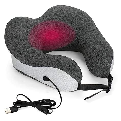 Heating Therapy Neck Pillow Travel Cervical Pillow with Memory Foam ...
