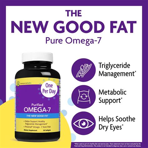 InnovixLabs Purified Omega 7 Supplement, 210mg Omega-7 Palmitoleic Aci ...