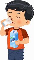 Image result for Kid Drinking Milk Cartoon