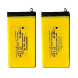 Sam Combo of 4 Volt 2.5 Ah Sealed Lead Rechargeable Battery for Torch ...