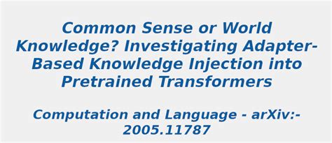 Current Research Topic in Investigating Adapter Based Knowledge ...