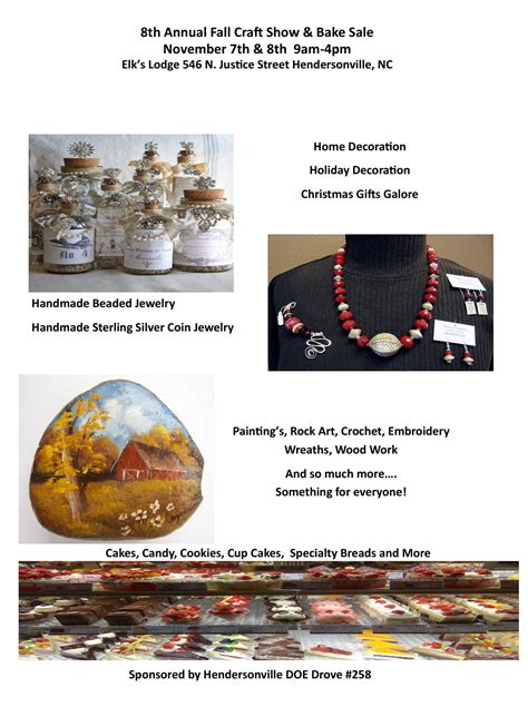 8th Annual Fall Craft Show, Hendersonville Elks Lodge #1616, 7 November ...